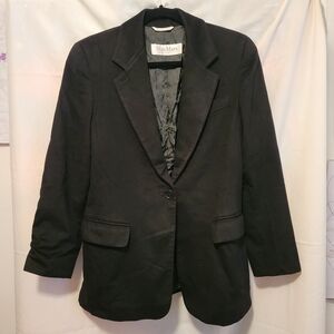 MaxMara Black Cashmere Blazer Made In Italy